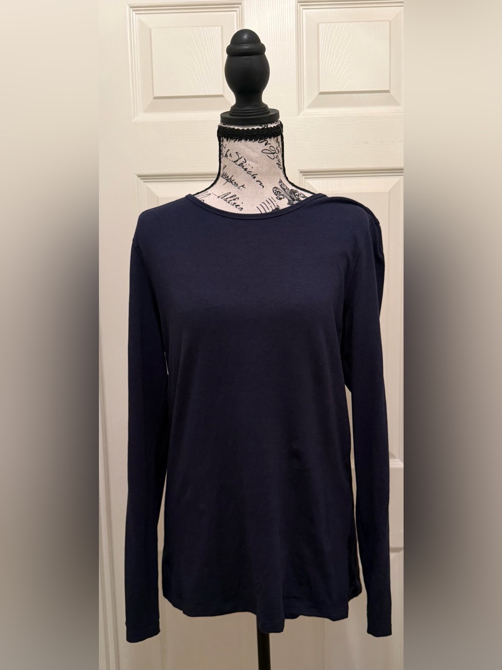 Coolibar Long Sleeve Navy Sun Protect Tee Medium